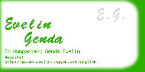 evelin genda business card